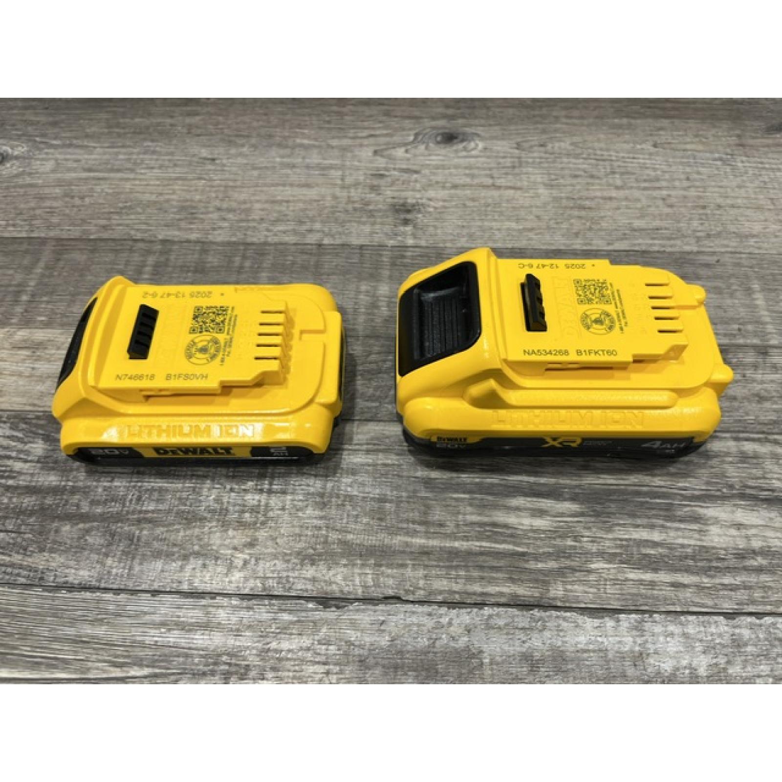 AS-IS DEWALT 20V MAX Lithium-Ion 4.0 Ah and 2.0Ah Battery Packs (2-Pack)