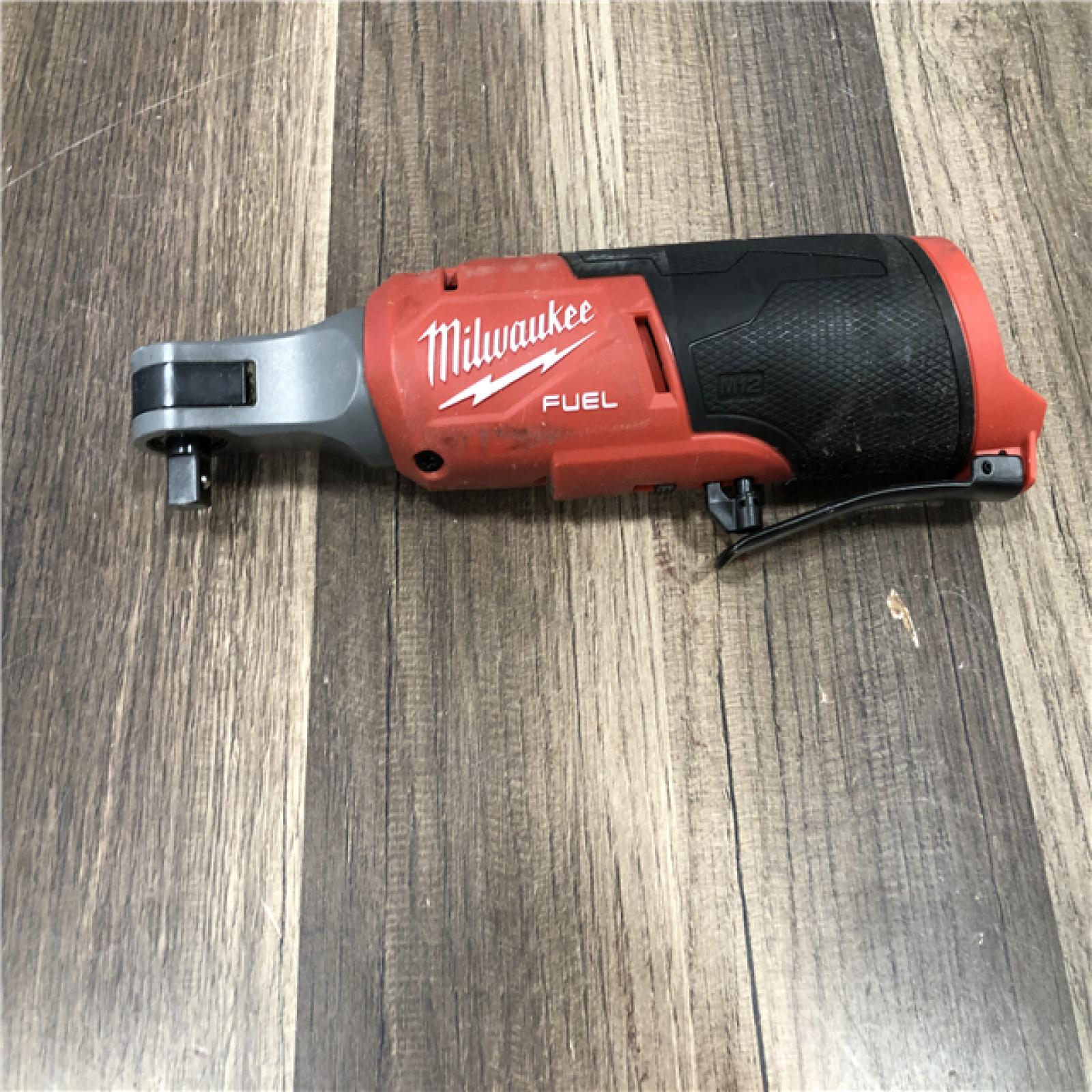 AS-IS Milwaukee FUEL 12-Volt Lithium-Ion Brushless Cordless High Speed 3/8 in. Ratchet (Tool-Only)
