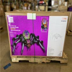 DALLAS LOCATION - Home Accents Holiday 9.5 ft. Long Gruesome Grounds Giant-Sized LED Arachnophobia Spider