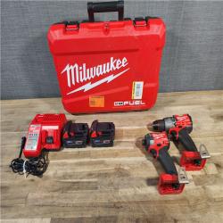 HOUSTON LOCATION - AS-IS MILWAUKEE FUEL 18V Lithium-Ion Brushless Cordless Hammer Drill and Impact Driver Combo Kit