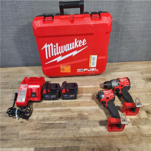 HOUSTON LOCATION - AS-IS MILWAUKEE FUEL 18V Lithium-Ion Brushless Cordless Hammer Drill and Impact Driver Combo Kit