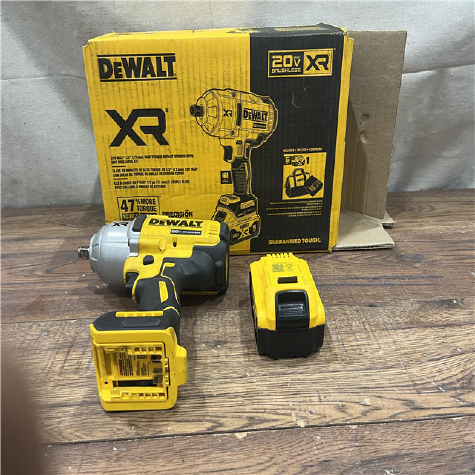 AS-IS DEWALT 20V MAX* XR 1/2  High Torque Impact Wrench with Hog Ring Anvil