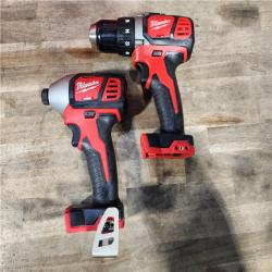 HOUSTON LOCATION - AS-IS Milwaukee 18V Cordless Brushed 2-Tool Drill/Driver and Impact Driver Kit