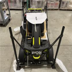 DALLAS LOCATION - RYOBI R1 80V HP Brushless Lithium Battery Cordless Electric 30 in. Riding Lawn Mower with 14 Ah Battery and Charger