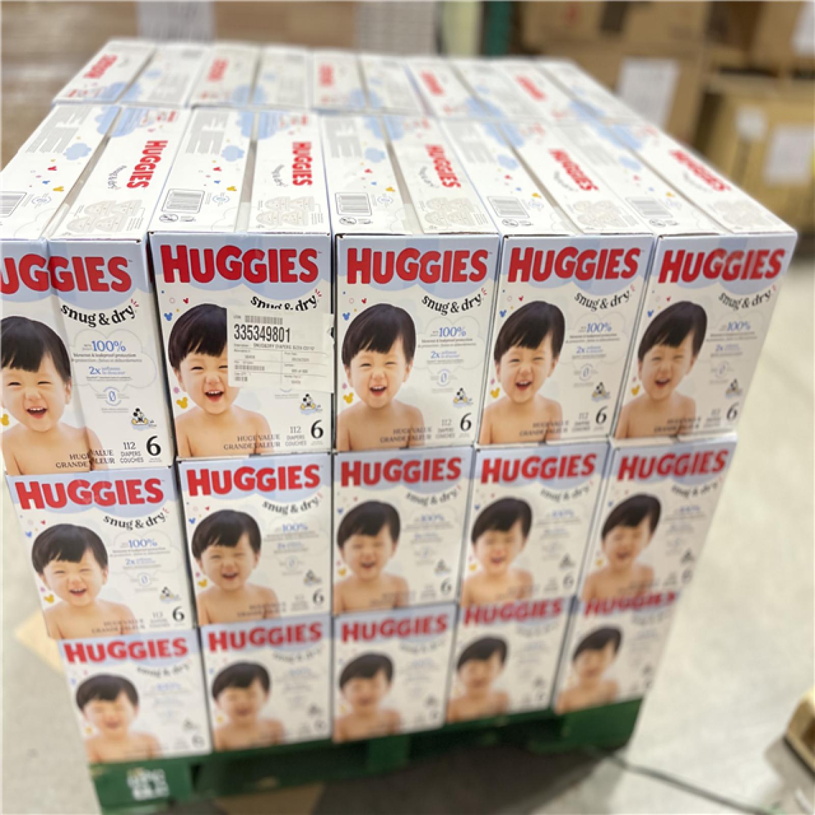 DALLAS LOCATION - Huggies Size 6 Diapers  Snug & Dry Baby Diapers PALLET-(30 UNITS)