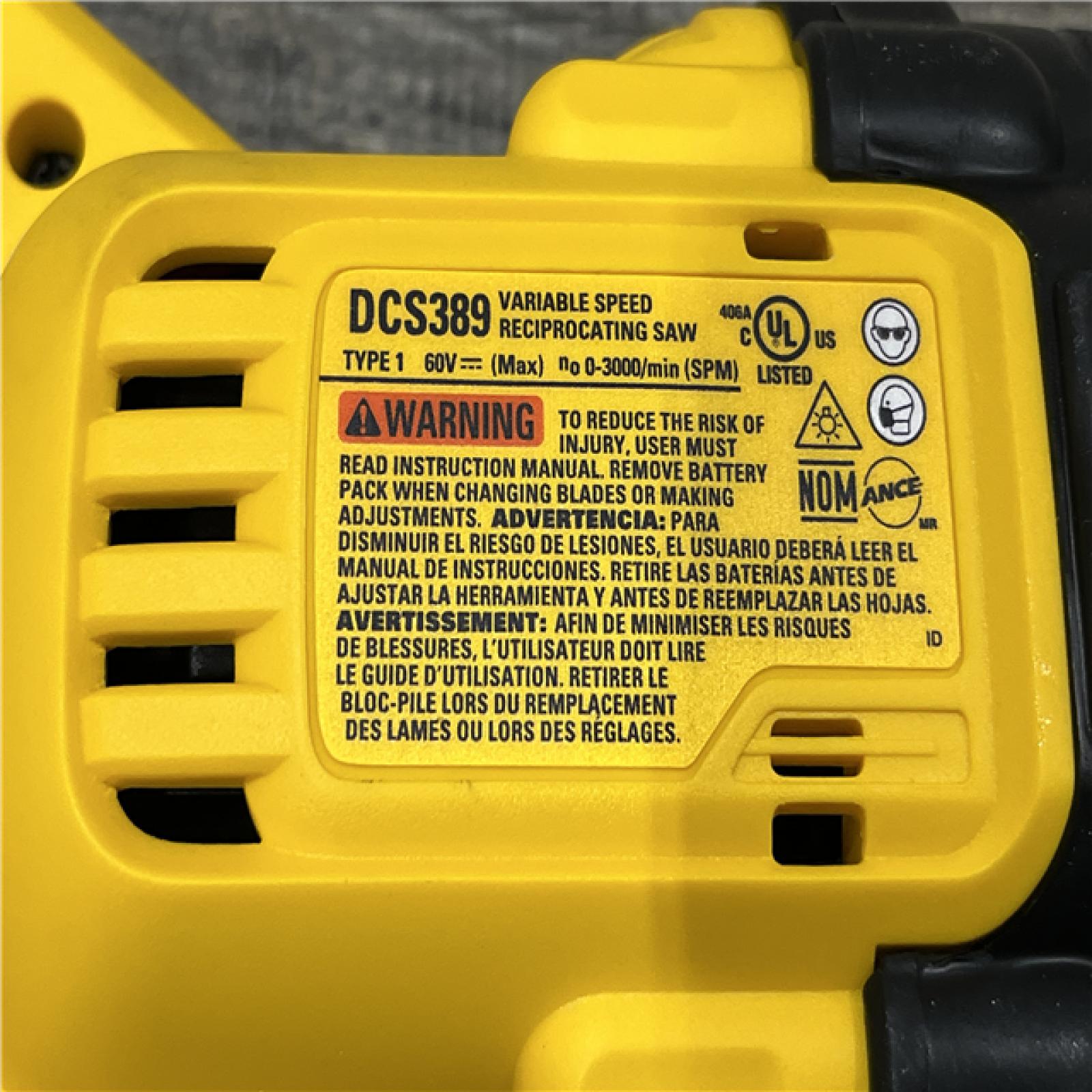 AS-IS DEWALT FLEXVOLT 60V MAX Cordless Brushless Reciprocating Saw (Tool Only)