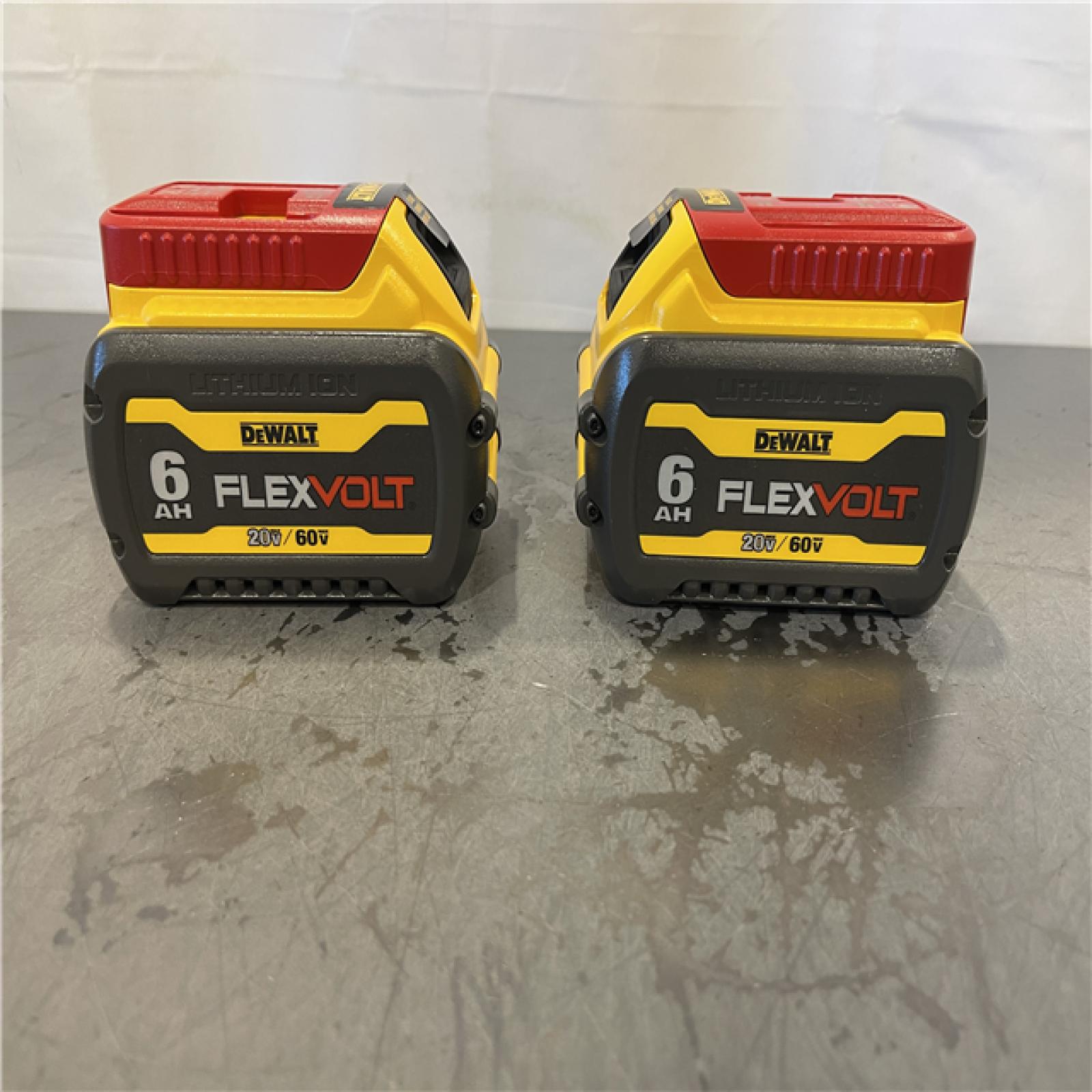 AS-IS - DEWALT FLEXVOLT 20-Volt/60-Volt MAX Lithium-Ion 6.0Ah Battery Pack (2-Pack)