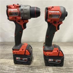 AS-IS Milwaukee FUEL 18V Lithium-Ion Brushless Cordless Hammer Drill and Impact Driver Combo Kit