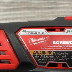 AS-IS Milwaukee 12V Lithium-Ion Cordless 1/4 in. Hex Screwdriver Kit