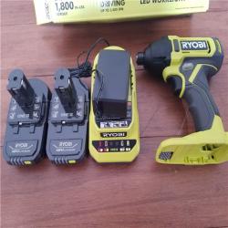 California NEW Ryobi One+ 18V 1/4 Impact Driver Kit  includes (2) Batteries & Charger