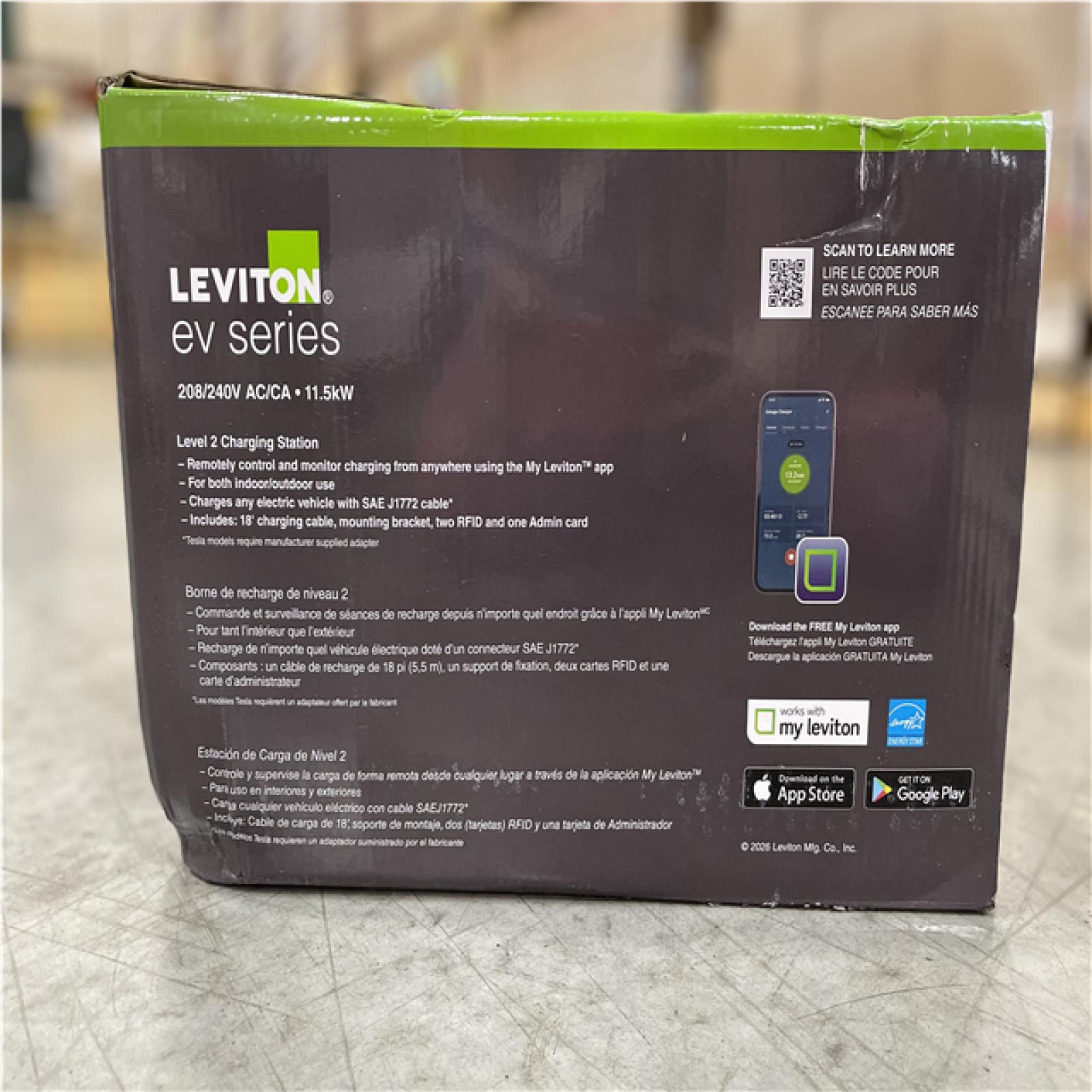 AS-IS LEVITON EV SERIES EV CHARGER with Wi-Fi