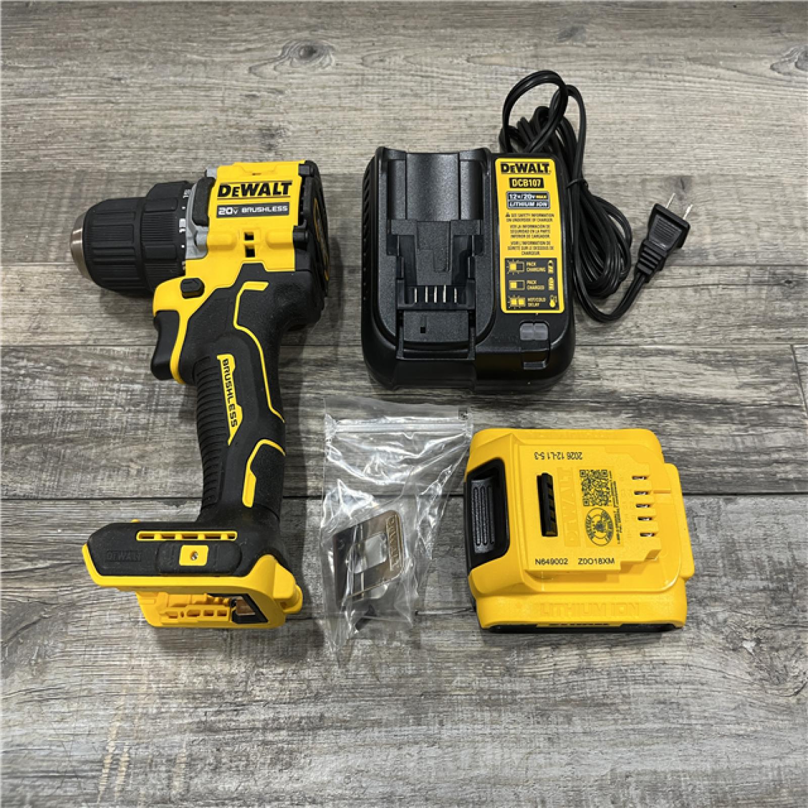 AS-IS DEWALT Atomic 20V Lithium-Ion Cordless Compact 1/2 in. Drill/Driver Kit