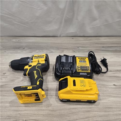 AS-IS DEWALT ATOMIC 20V Cordless 1/2 in. Compact Hammer Drill Kit