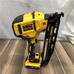 AS-IS DEWALT 20V MAX XR 16-Gauge Electric Cordless Angled Finishing Nailer Kit