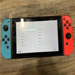 AS-IS Nintendo Switch with Neon Blue and Neon Red Joy-Con