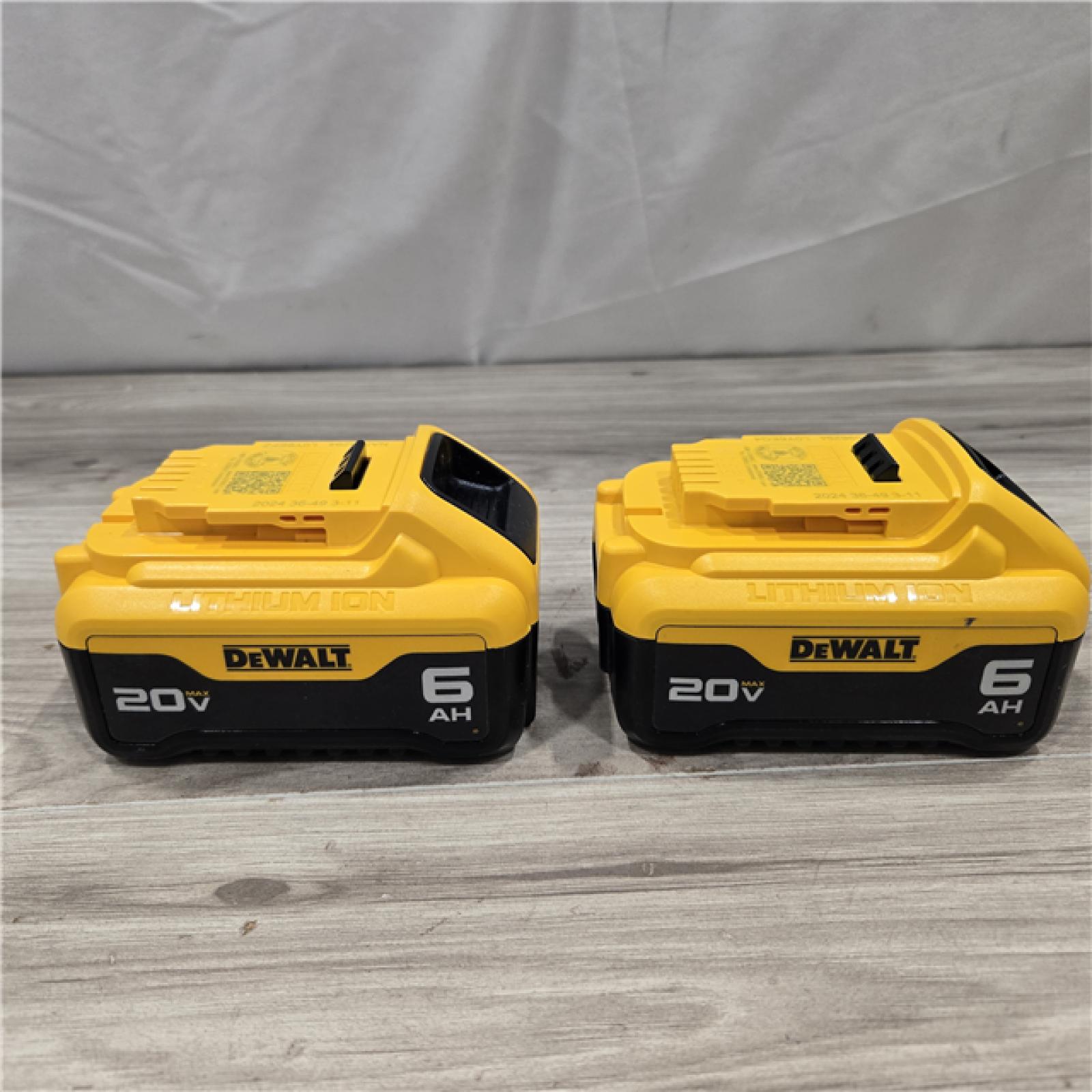 AS-IS DEWALT DCB206-2 6.0Ah 20V MAX Battery (2 Pack)