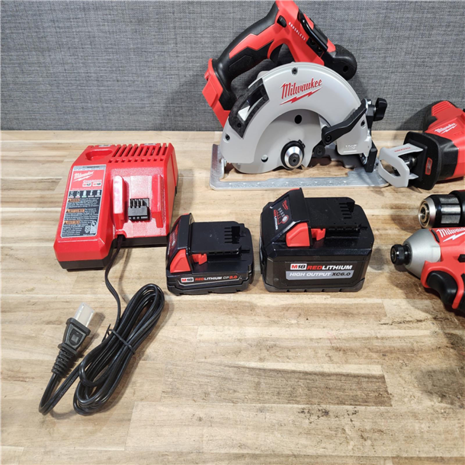 HOUSTON LOCATION - AS - IS Milwaukee M18 18-Volt Lithium-Ion Brushless Cordless 4-Tool Combo Kit