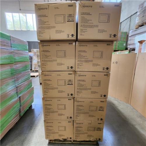 Phoenix Location NEW Seasons 1.1 Cubic Feet Black Countertop Microwave Pallet (30-Cases) (Sealed)
