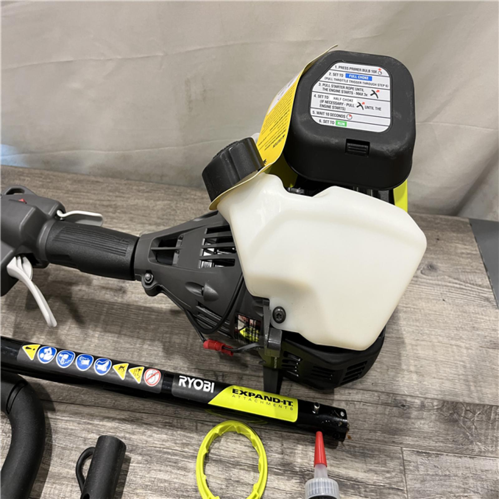 AS-IS RYOBI 4-Stroke 30 cc Attachment Capable Straight Shaft Gas Trimmer