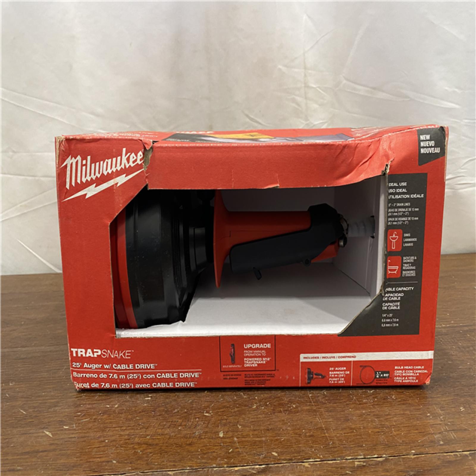 AS-IS Milwaukee Trap Snake Auger Drain Cleaning Kit