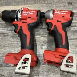 AS-IS Milwaukee 18-Volt Lithium-Ion Brushless Cordless Compact Hammer Drill/Impact Combo Kit