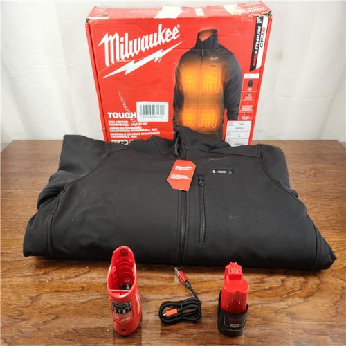 AS-IS Milwaukee M12 12V Lithium-Ion Cordless TOUGHSHELL Black Heated Jacket Kit (Large)