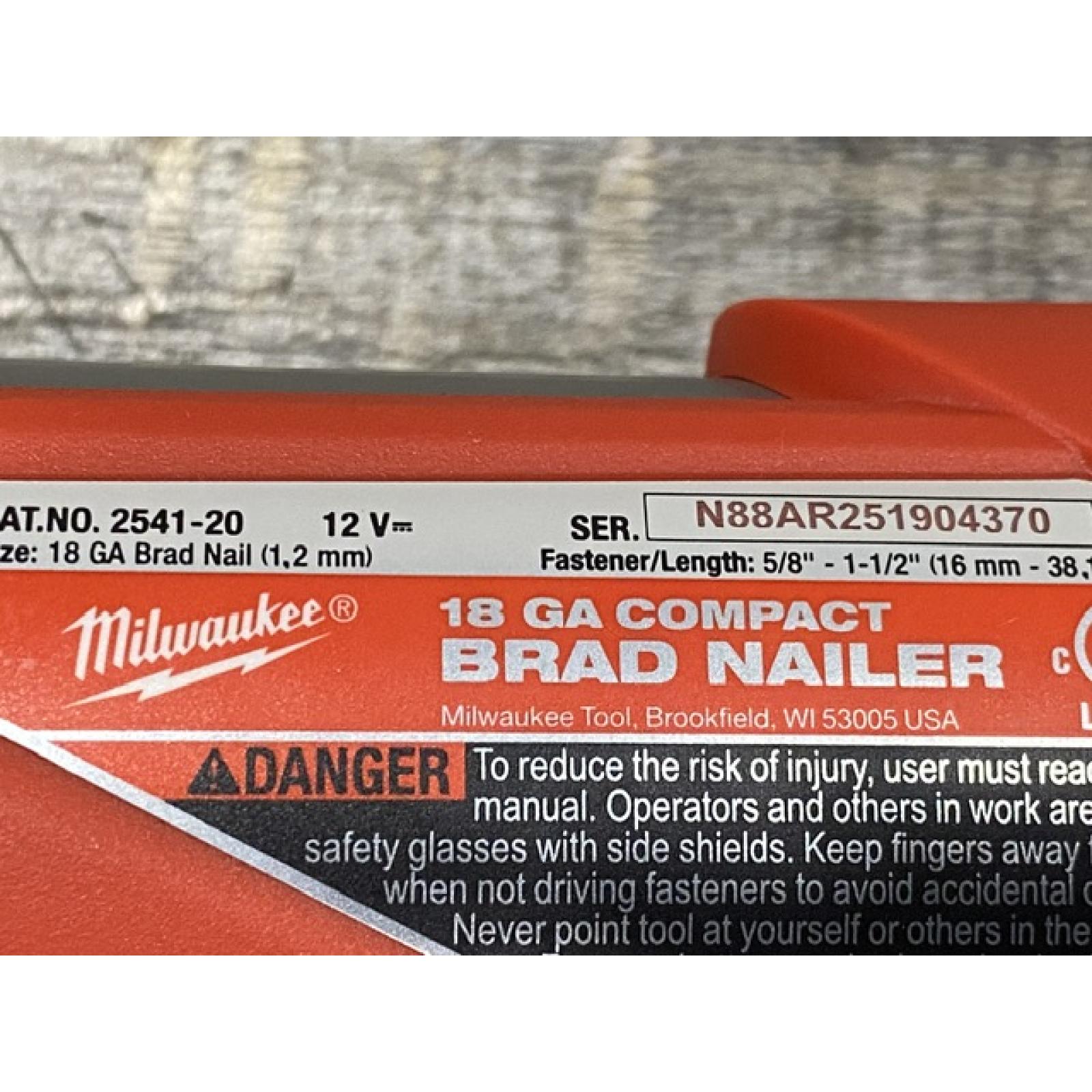 AS-IS Milwaukee FUEL 12-Volt Lithium-Ion Brushless Cordless 18-Gauge 1-1/2 in. Compact Brad Nailer (Tool Only)