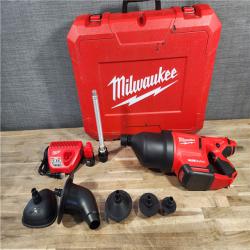 HOUSTON LOCATION - AS-IS M12 12-Volt Lithium-Ion Cordless Drain Cleaning Airsnake Air Gun Kit with (1) 2.0Ah Battery, Toilet Attachments