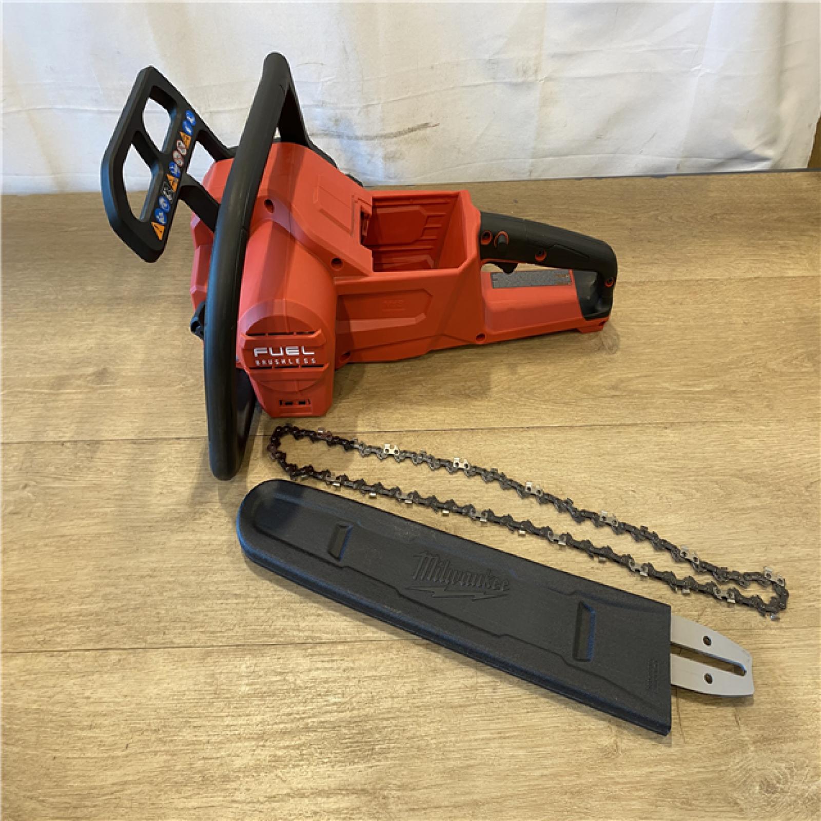 AS-IS Milwaukee FUEL 16 in. 18V Lithium-Ion Brushless Battery Chainsaw (Tool-Only)