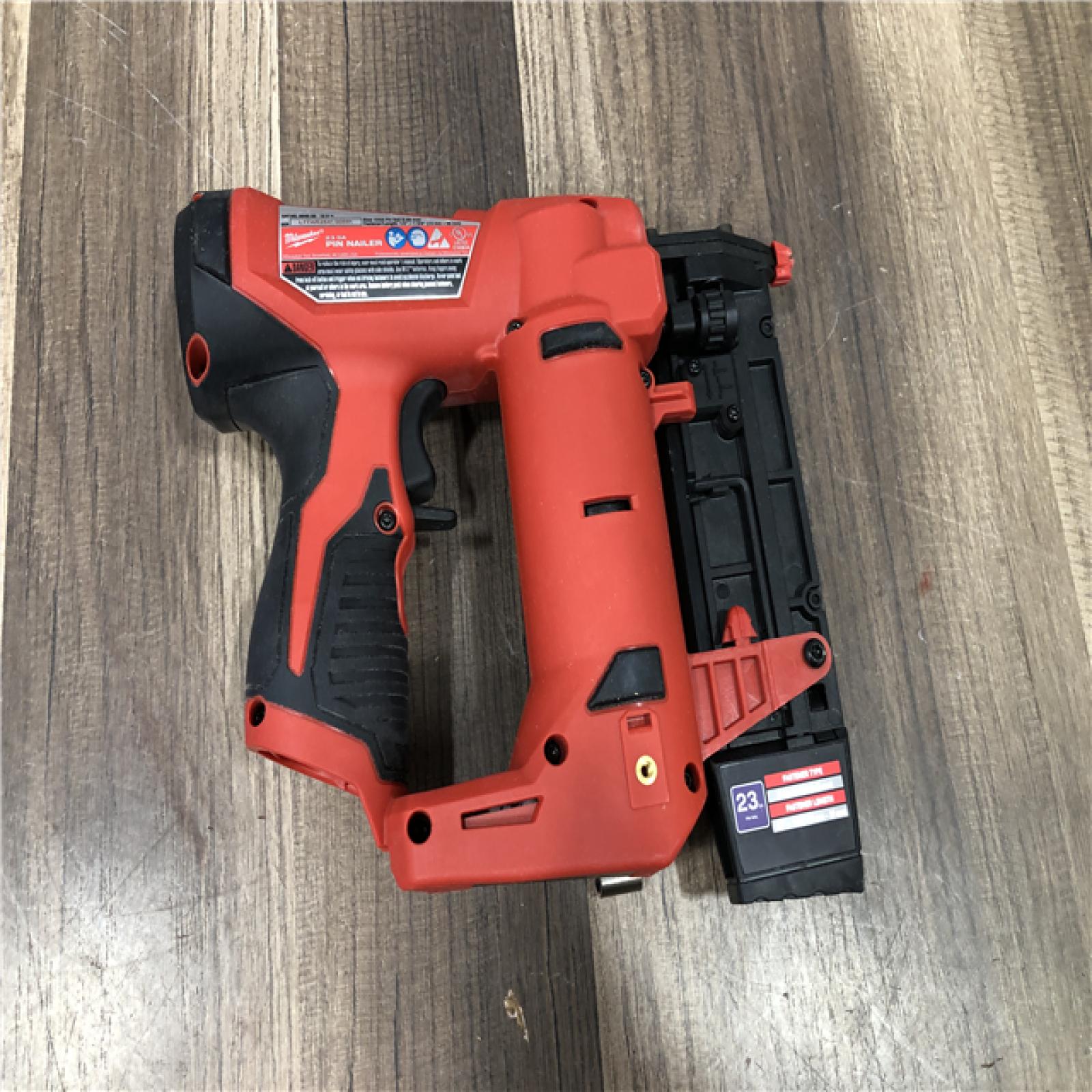 AS-IS Milwaukee 12-Volt 23-Gauge Lithium-Ion Cordless Pin Nailer (Tool-Only)
