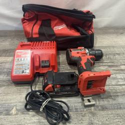 AS-IS Milwaukee 18V Lithium-Ion Brushless Cordless 1/2 in. Compact Drill/Driver with kit