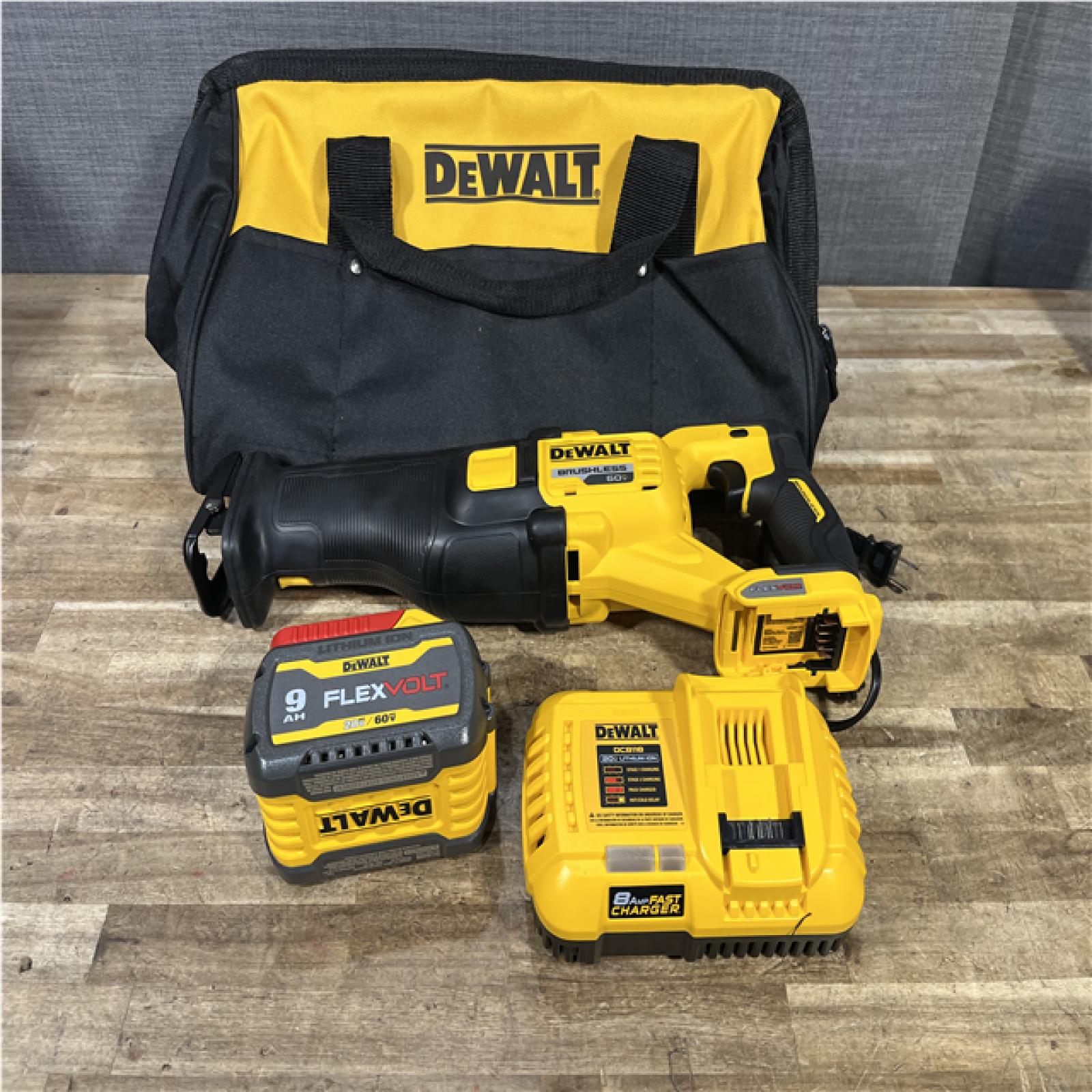 Houston Location AS-IS Dewalt DCS389 54v XR Cordless FLEXVOLT High Power Reciprocating Saw No Batteries No Charger No Case