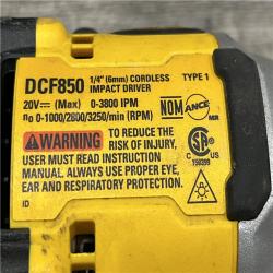 AS-IS DEWALT ATOMIC 20V MAX Lithium-Ion Cordless 1/4 in. Brushless Impact Driver Kit