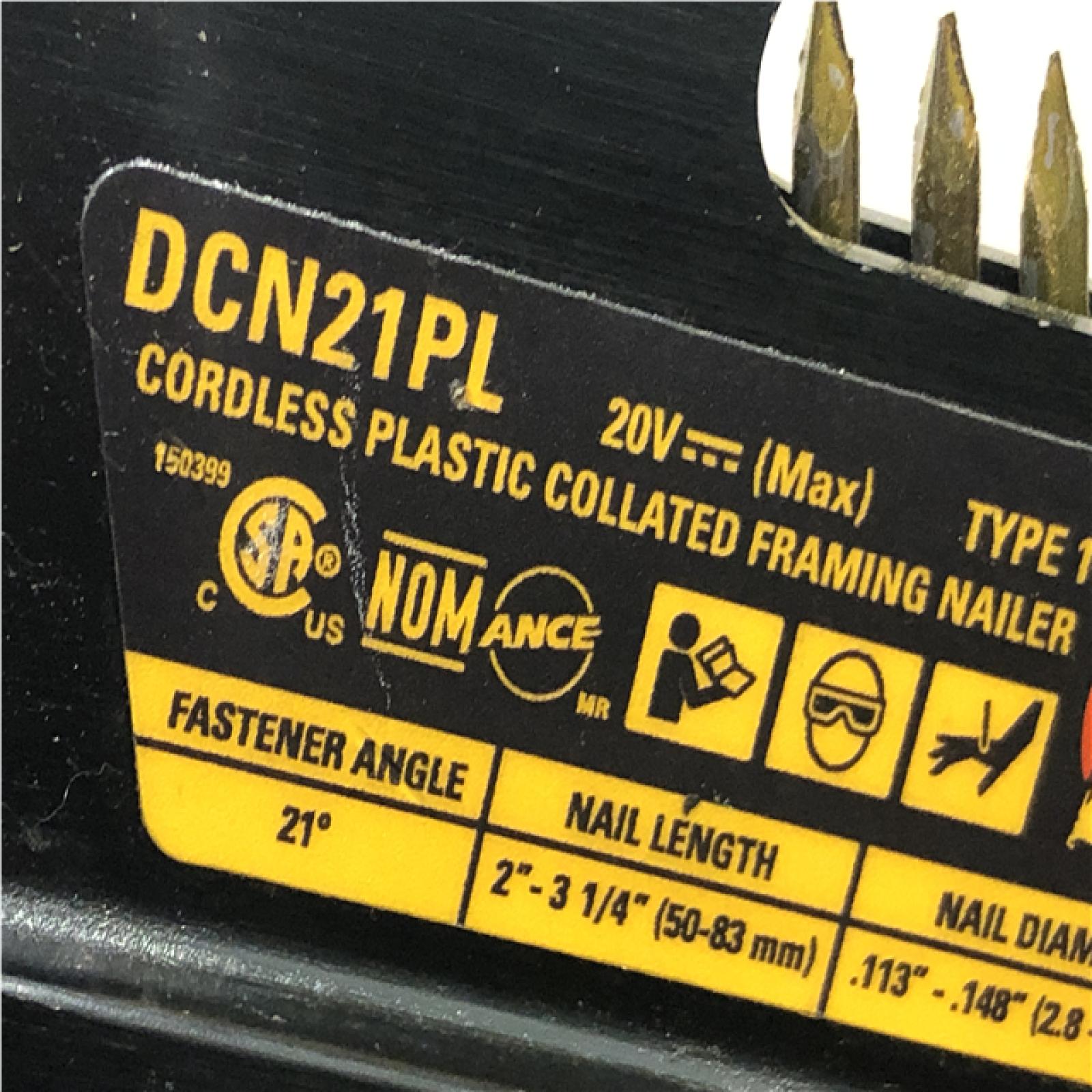 AS-IS DEWALT 20V MAX XR Lithium-Ion Electric Cordless Brushless 2-Speed 21° Plastic Collated Framing Nailer (Tool Only)