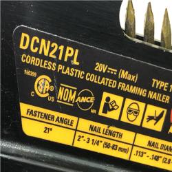 AS-IS DEWALT 20V MAX XR Lithium-Ion Electric Cordless Brushless 2-Speed 21° Plastic Collated Framing Nailer (Tool Only)