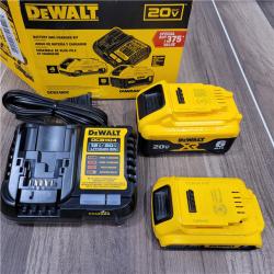 AS-IS  DEWALT 20V MAX Lithium-Ion 6.0Ah and 4.0Ah Battery and Charger Starter Kit