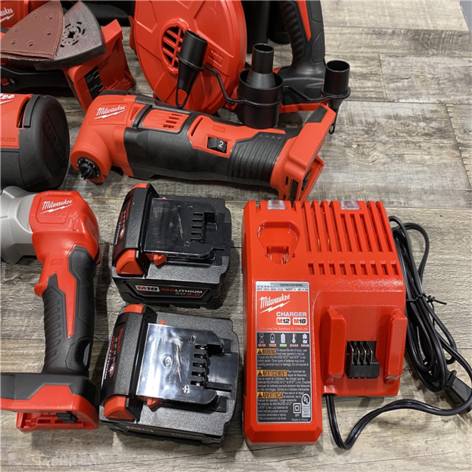 AS-IS Milwaukee 18-Volt Lithium-Ion Cordless (9-Tool) Combo Kit
