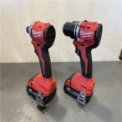 AS-IS - Milwaukee M18 18V Lithium-Ion Brushless Cordless Compact Drill/Impact Combo Kit