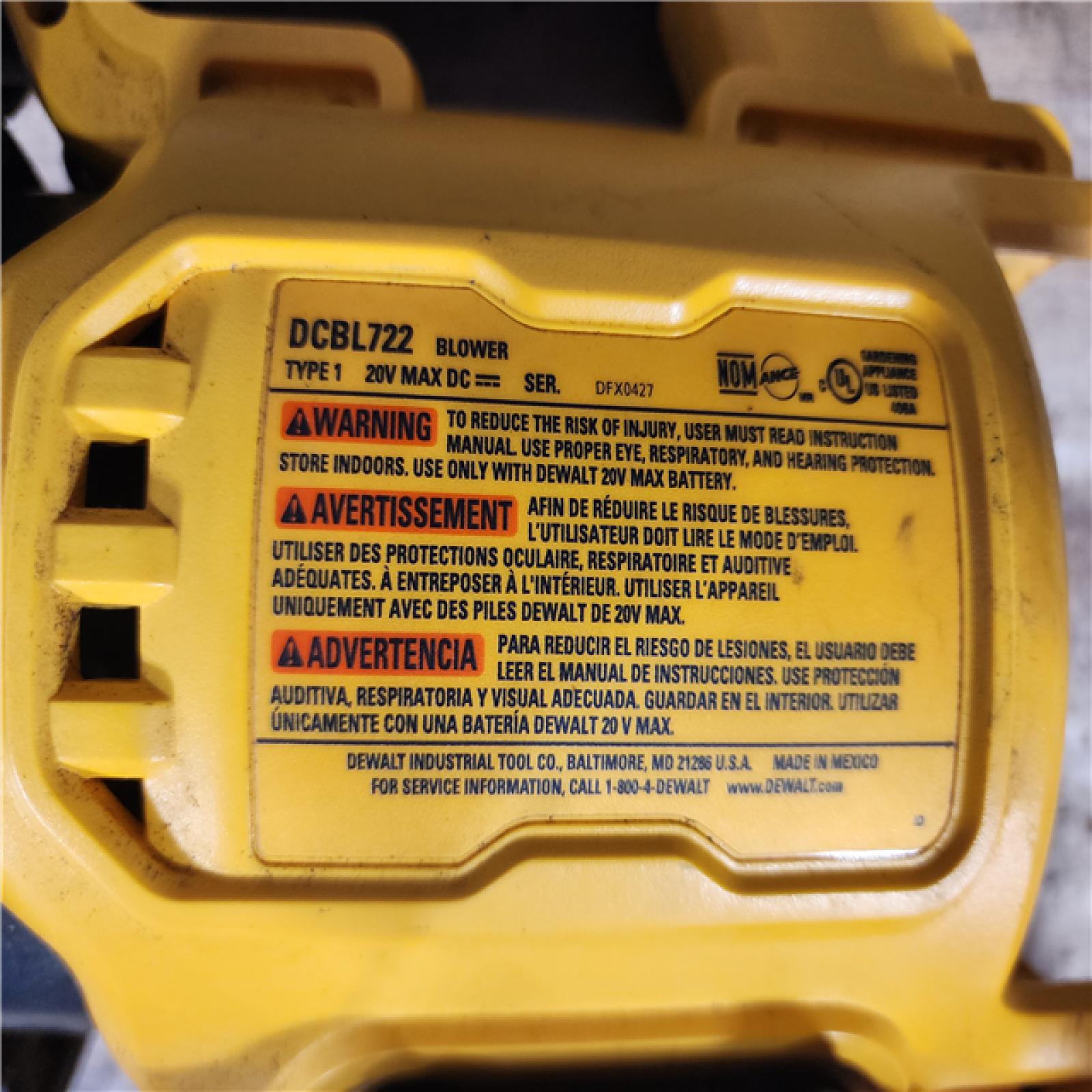 HOUSTON LOCATION - AS - IS DEWALT 20V MAX Brushless Cordless Handheld Leaf Blower (Tool Only)