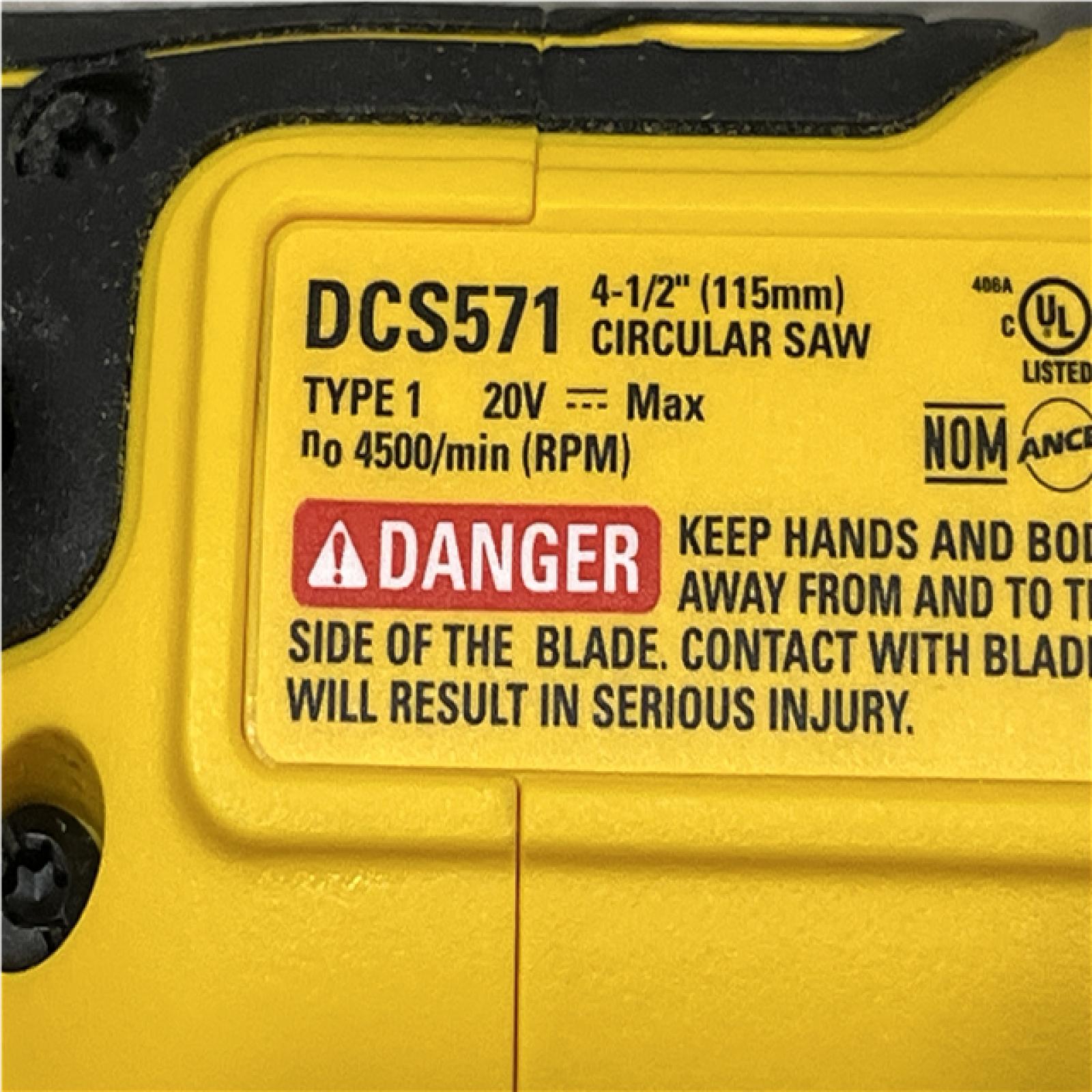 AS-IS DEWALT ATOMIC 20V MAX Cordless Brushless 4-1/2 in. Circular Saw (Tool Only)