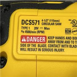 AS-IS DEWALT ATOMIC 20V MAX Cordless Brushless 4-1/2 in. Circular Saw (Tool Only)