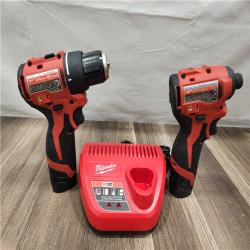 AS-IS- Milwaukee M12 Cordless Brushless 2 Tool Combo Kit