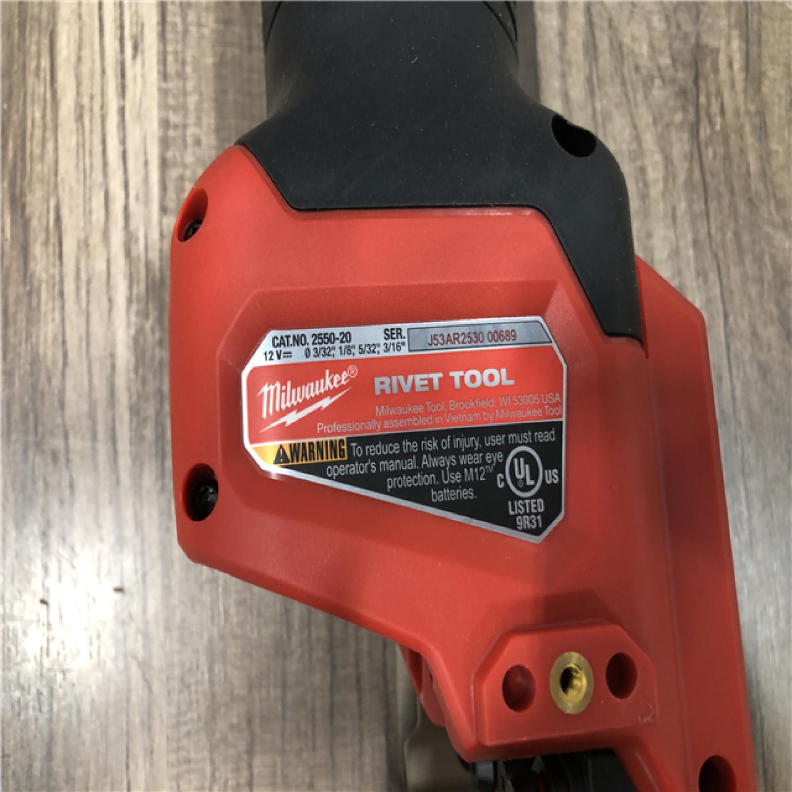 AS-IS Milwaukee 12-Volt Lithium-Ion Cordless Rivet Tool (Tool-Only)