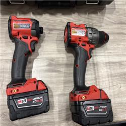 AS-IS Milwaukee FUEL 18V Lithium-Ion Brushless Cordless Hammer Drill and Impact Driver Combo Kit
