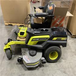 Dallas Location - As-Is RYOBI 80V HP Brushless 54 in. Battery Electric Cordless Zero Turn Riding Mower (3) 80V Batteries (4) 40V Batteries and Charger