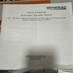California AS-IS Generac Standy Generator  Includes Automatic Transfer Switch