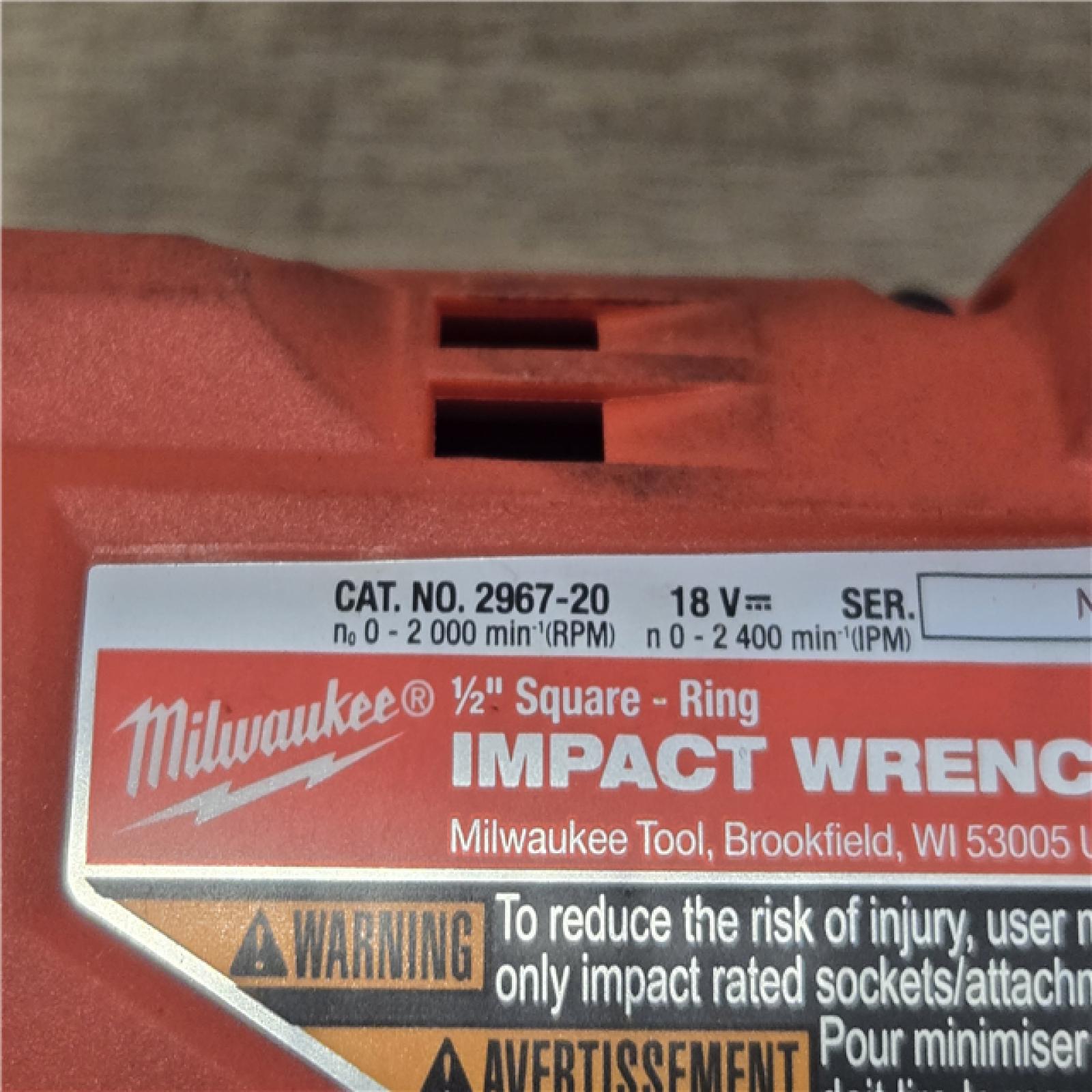 AS-IS Milwaukee FUEL 18V Cordless 1/2 in. Impact Wrench Kit