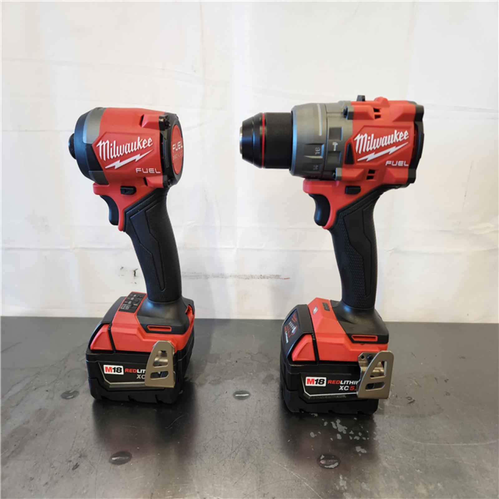 AS-IS- Milwaukee FUEL 18V Lithium-Ion Brushless Cordless Hammer Drill and Impact Driver Combo Kit