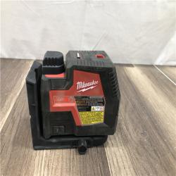 AS-IS Milwaukee Green 100 ft. Cross Line and Plumb Points Rechargeable Laser Level with REDLITHIUM Lithium-Ion