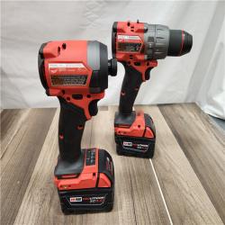 AS-IS  Milwaukee M18 FUEL 18V Lithium-Ion Brushless Cordless Hammer Drill and Impact Driver Combo Kit (2-Tool) with 2 Batteries
